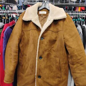 Calvin Klein Men's Jacket Size medium Faux Shearling CM192244 Cognac